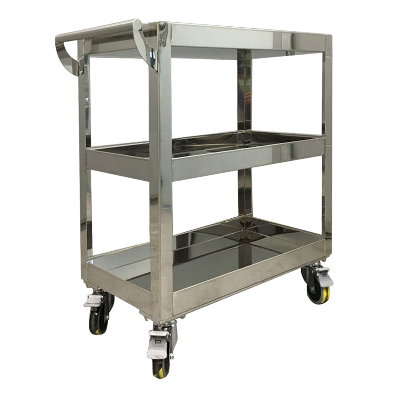 C-30 Stainless steel three-tier trolley